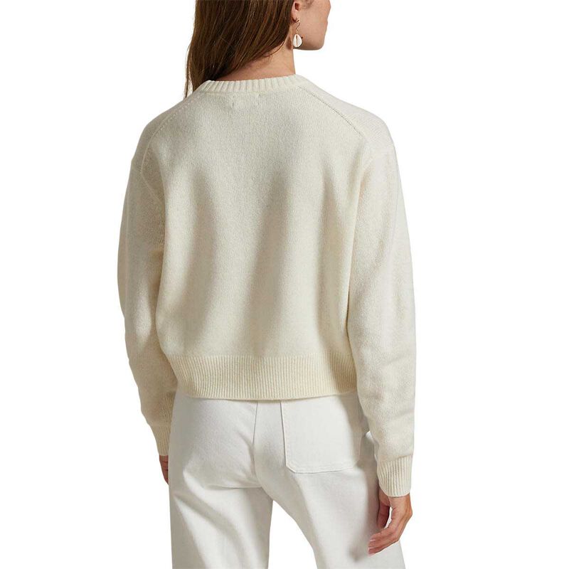 Polo Ralph Lauren Wool Blend Cropped Crewneck Sweater image number 1